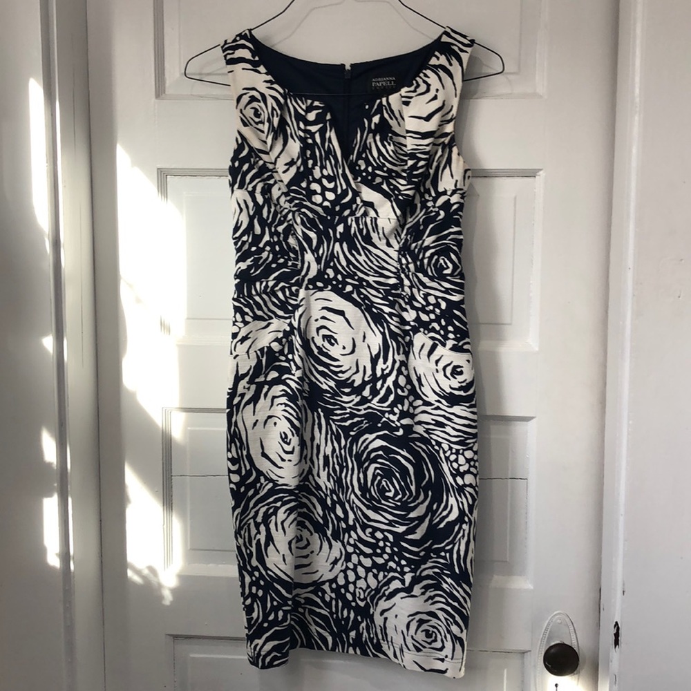 Navy and white dress